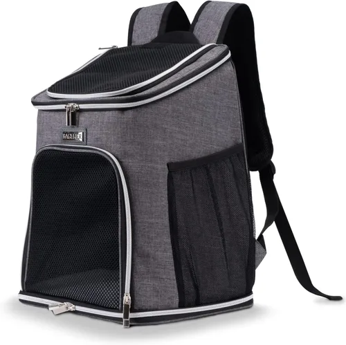 Miniatura 21 de BAGLHER Mochila transportadora para gatos, transportadora de malla para perros medianos y pequeños, gatos, cachorros, gatitos, conejitos de hasta 18