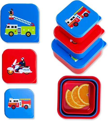 Miniatura 15 de Wildkin Juego de 3 recipientes de comida anidables para niños, apilables, herméticos y sin BPA, aptos para lavavajillas, para la escuela y viajes