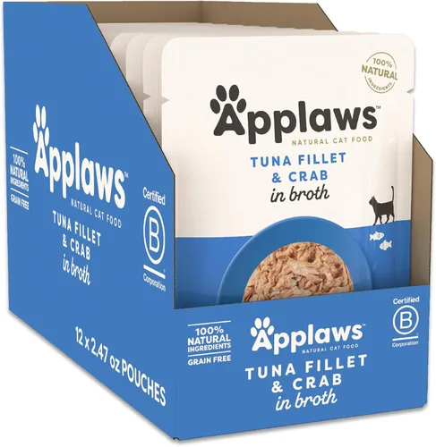 Miniatura 11 de Applaws Alimento húmedo natural para gatos en caldo, ingredientes limitados y naturales, alto en proteínas sin aditivos artificiales, filete