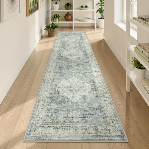 Miniatura 41 de LIVEBOX Alfombra lavable de 5 x 7 pies, para sala de estar, dormitorio, antideslizante, estilo bohemio, para interiores, para comedor, oficina