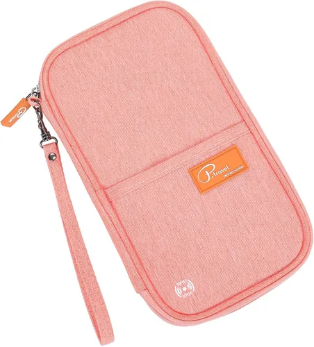 Miniatura 33 de VanFn Cartera RFID para pasaporte de viaje, soporte para pasaporte familiar, organizador de documentos de viaje serie P.Travel (nailon, gris)