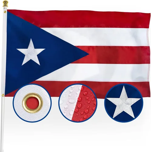 Miniatura 10 de XIFAN Bandera de El Salvador prémium de 3 x 5 pies para exteriores, bandera de país salvadoreño de nailon 210D de doble cara resistente, decoración