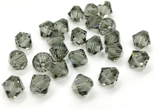 Miniatura 18 de 100 piezas auténticas Preciosa de 3 mm (0,12 pulgadas) cuentas sueltas de cristal bicono facetado pequeño amatista púrpura compatibles con cristales