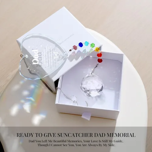 Miniatura 5 de Regalos conmemorativos para la pérdida de papá, atrapasoles de cristal en la memoria, regalos de condolencia por pérdida de papá y padre, regalos