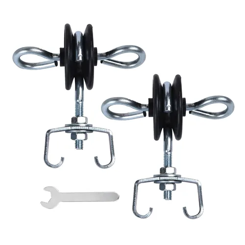 Farm Electric Fence T-Post - Anclajes de manija de puerta de doble gancho, acero galvanizado con tornillos fáciles, aisladores de poste en T, negro