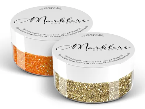 Miniatura 16 de MARBLERS Brillantina de forma gruesa de grado cosmético [estrella] 0.11 onzas (0.11 oz) Escamas No tóxica Vegana Libre de crueldad animal