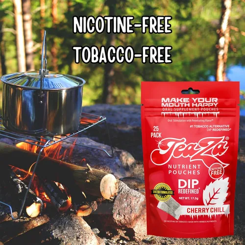 Miniatura 6 de Bolsas de energía TeaZa, salsa sin tabaco ni nicotina - Alternativa de tabaco y salsa energética masticable, inmersión saludable con sabor premium