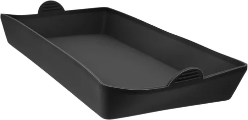 UPKOCH Bandeja de silicona negra para hornear, divisores de sartén para horno, asas resistentes a prueba de calor, bandeja antiadherente, juego de