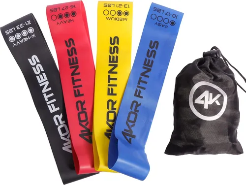 Miniatura 9 de 4KOR Fitness Juego de bandas de resistencia, perfecto para crossfit, yoga, terapia física y construcción de glúteos