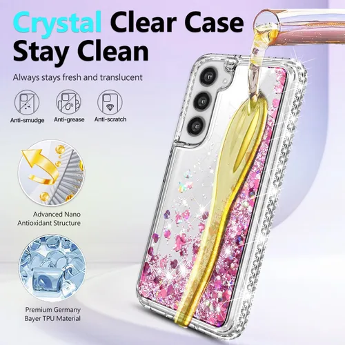 Miniatura 92 de NGB - Funda de teléfono diseñada para Samsung Galaxy S9+ Plus, morado/azul, con purpurina líquida para mujeres y niñas, con protector de pantalla