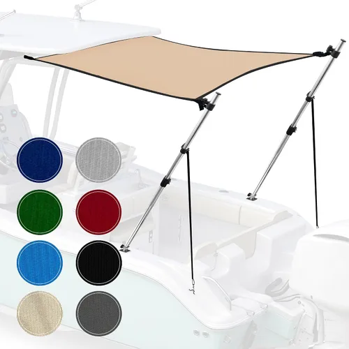 Miniatura 17 de Extensión universal de sombra en T para toldos Bimini para barcos, toldo de barco, postes telescópicos ajustables, acero inoxidable, cubierta