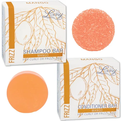 Miniatura 12 de Luxiny Tea Tree Mint - Juego de champú y acondicionador en barra - 1 barra de champú sin sulfato (2.16 onzas), 1 barra de acondicionador profunda