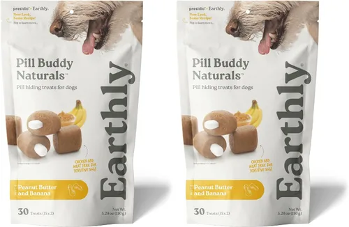 Miniatura 19 de Pill Buddy Naturals de Earthly - Golosinas para ocultar píldoras de pato (sin pollo) para perros - Bolsillo para píldoras de cualquier tamaño - 30