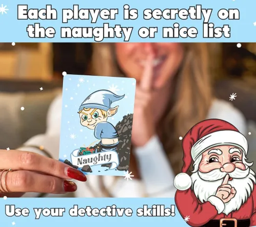 Miniatura 3 de OFF TOPIC Secret Santa: Un Juego de Misterio para la Fiesta de Navidad - Descubre Quién es Travieso y Quién es Bonito - Juego de Navidad para Adultos