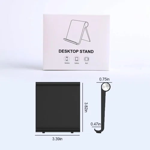 Miniatura 8 de Soporte para tableta, soporte plegable ajustable para teléfono celular, compatible con la mayoría de iPad y teléfonos inteligentes, accesorio