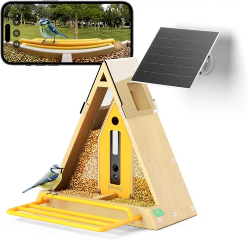 Miniatura 7 de Reli Panel solar para cámara en casa de pájaros y comedero de pájaros y baño de pájaros, solución de energía eficiente para cámara