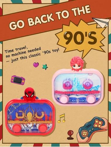 Miniatura 6 de Juego de agua de mano con luz - Juguete de bola de agua para niños a partir de 3 años, juguete retro, juego de viaje en automóvil sin pantalla