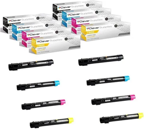 Miniatura 294 de CS compatible Xerox Phaser 6510/WorkCentre 6515 (106r03480) 2 cartuchos de tóner negro para Phaser 6510, WorkCentre 6515 2 negro