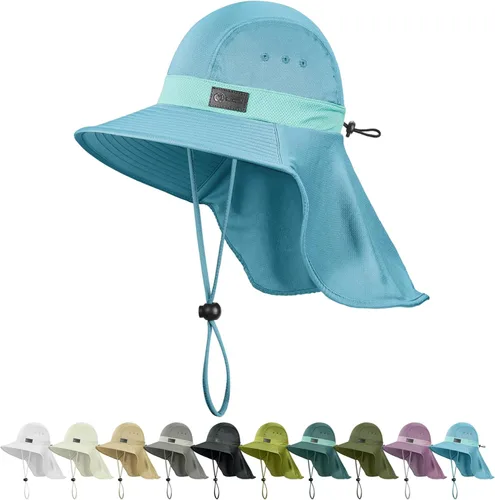 Miniatura 10 de Sukeen Cooling Sun Hat for Men Women UPF50+ Wide Brim Fishing Hat with Neck Flap Adjustable Foldable Bucket Hat for Hiking
