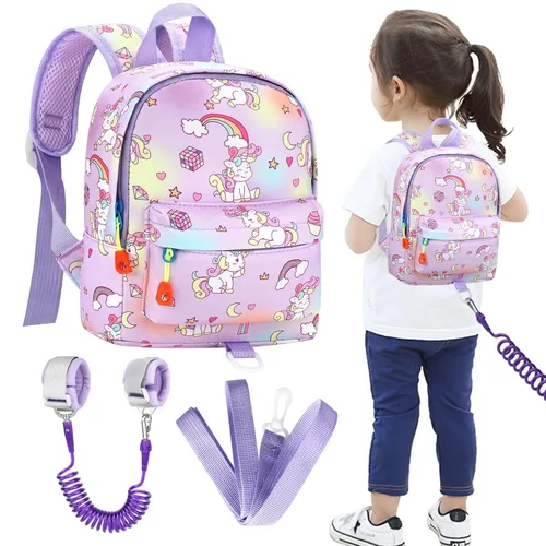 Miniatura 19 de Accmor - Mochila para niños pequeños con correa de muñeca anti-pérdida, lindo arnés para caminar para niños pequeños, mantiene a los niños cerca