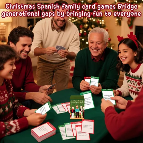 Miniatura 5 de Jenaai Juego de juegos de fiesta de Navidad, juego de reuniones familiares, tarjetas de conversación contra historia, edición familiar, juego