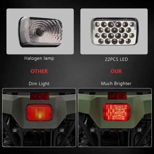 Miniatura 3 de Luz trasera de freno para cuatrimoto, luces de freno LED compatibles con Yamaha Grizzly Big Bear Bruin Kodiak Wolverine Rhino Viking 5KM-8472C-10-00