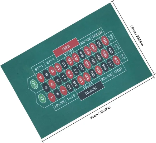 Miniatura 2 de MERRYHAPY Double-Sided Waterproof Poker Table Mat with Felt Surface Foldable Portable Game Pad for Family Gatherings Theme Parties Poker Night and