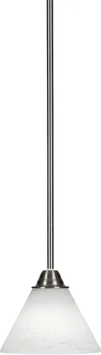 Miniatura 90 de Toltec Lighting Paramount - Mini colgante de 1 luz en acabado negro mate con cristal de arte perla de 7 pulgadas y estilo negro