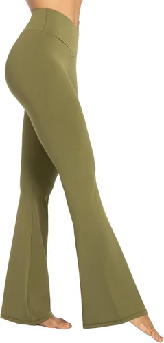 Miniatura 4 de Sunzel Womens Flare Leggings with Tummy Control Crossover Waist and Wide Leg