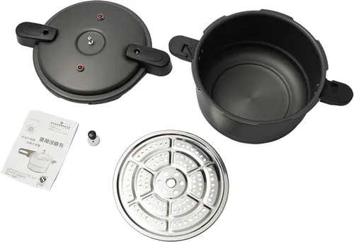 Miniatura 6 de Olla a presión de 9.5 cuartos de galón: olla versátil con válvula de resorte, ideal para estufas de gas, eléctricas y de inducción, cocción a