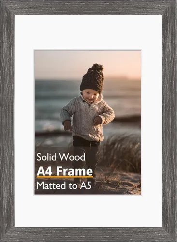 Miniatura 194 de KINLINK 3.5x5 Picture Frame, Ash Black Solid Wood Frame with Plexiglass for Table Top and Wall Mounting, Photo Frame for Horizontal or Vertical