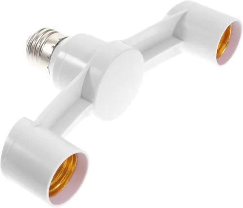 Miniatura 8 de VILLCASE Bombilla de luz LED Bombilla Led Bombillas LED 3 unids Socket Branch Dual para Divisor Blanco Convertidor Adaptador Base LED Cabezales LED