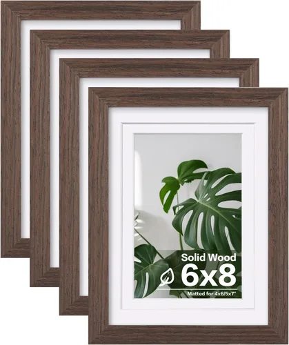 Miniatura 78 de Egofine - Juego de 4 portarretratos 8 x 10 pulgadas de madera maciza y cubierta de plexiglás de 4 x 6/5 x 7 pulgadas con paspartú u 8 x 10 pulgadas