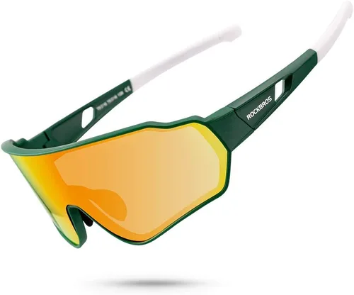 Miniatura 11 de ROCKBROS - Lentes de sol de ciclismo para mujeres y hombres, polarizados, con protección ultravioleta Blanco azul