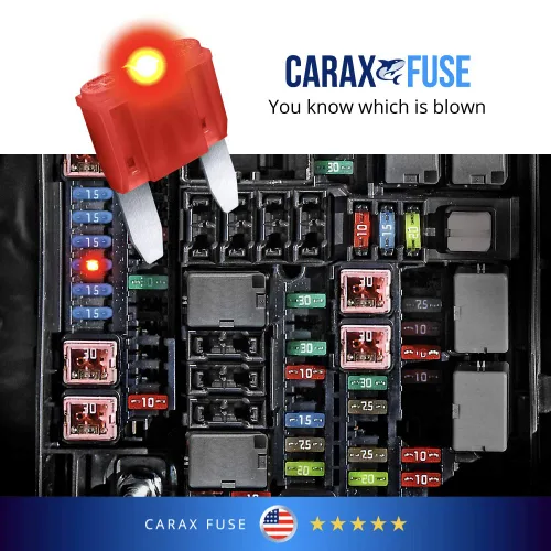 Miniatura 5 de CARAX Premium Mini Blade 50 uds. Surtido Kit LED Fusible Automotriz Inteligente Auto Glow Fusible Fácil Identificación Mezcla 50 uds.