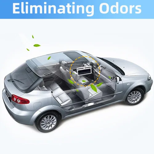Miniatura 7 de Riloer Ventilador de coche con energía solar, ventilador de escape de automóvil con energía solar, radiador de automóvil, elimina el olor peculiar