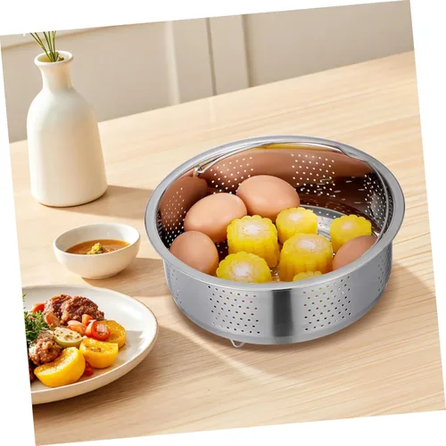 Miniatura 4 de DOITOOL Cesta de vapor de acero inoxidable para olla, 8.65 pulgadas/8.7 in, cesta de vapor para verduras, estante para cocinar al vapor con asa
