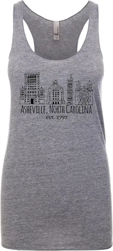 Miniatura 26 de North Carolina Themed Women's Graphic Racerback Tank Top by Moonlight Makers, Gift for Her, Shirts with Sayings, Yoga Tee