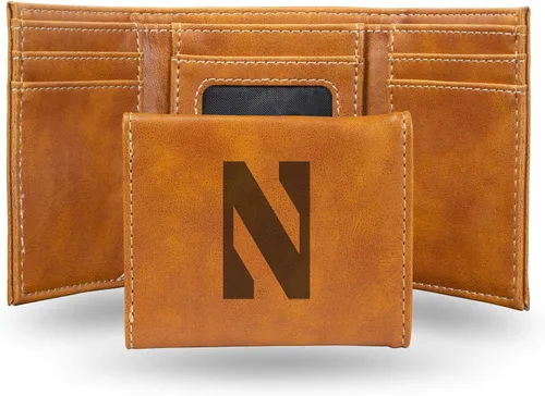 Miniatura 122 de NCAA Rico Industries - Billetera triple grabada con láser, con grabado láser, accesorio para hombre