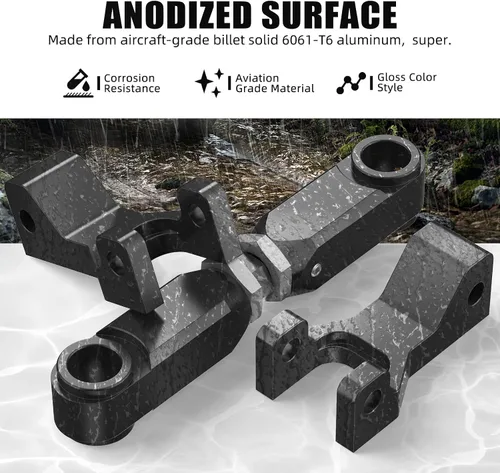 Miniatura 4 de NICECNC Kit de descenso delantero y trasero negro para ATV Compatible con Yamaha Raptor 660 660R YFM660R Raptor 700 700R YFM700 Raptor350