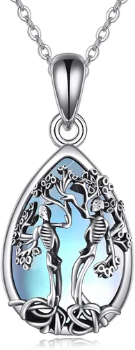Miniatura 68 de ONEFINITY Collar de plata de ley 925 con diseño de árbol de la vida con colgante de nudo celta de concha de abulón para mujer