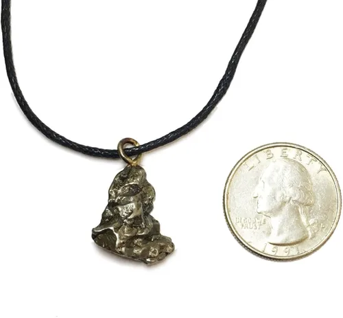 Miniatura 2 de goldnuggetminer Collar de meteorito auténtico con certificado de autenticidad de Campo Del Cielo Fall, Algodón, Meteorito