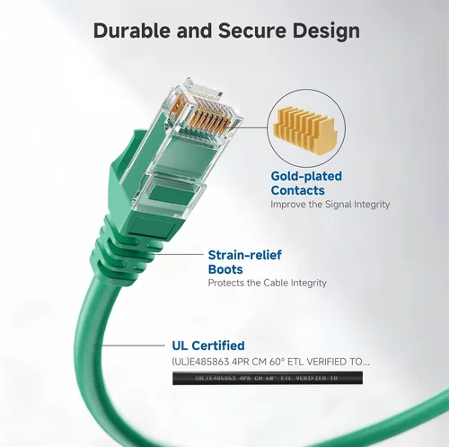 Miniatura 4 de Cable Matters Cat6 Cable Ethernet con ganchos., Verde