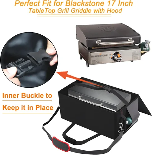 Miniatura 2 de Bolsa de Transporte para Plancha de 17 Pulgadas Compatible con Plancha de Mesa Blackstone 1814 de 17 pulgadas con Tapa, Compatible Exclusivamente