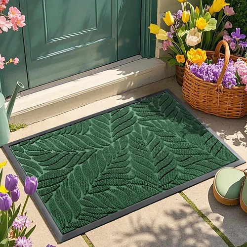 Miniatura 21 de Yimobra Tapete para puerta delantera para interiores y exteriores, 29.5 x 17 pulgadas, impermeable, para todas las estaciones, para entrada