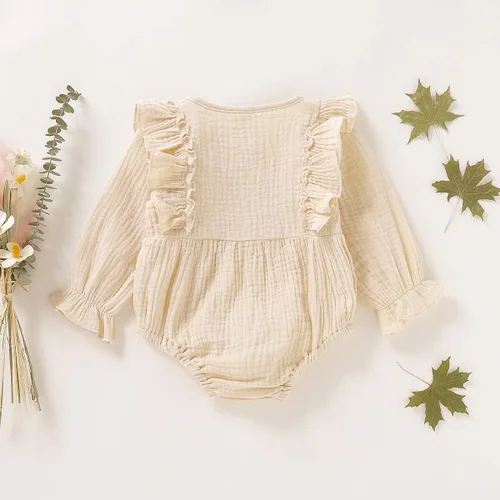 Miniatura 3 de Ropa de bebé recién nacida overol de manga con volantes trajes lindos para niñas