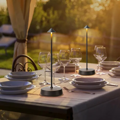 Miniatura 5 de Lámpara de mesa inalámbrica recargable, funciona con pilas, lámpara de escritorio de 6000 mAh, lámpara táctil regulable al aire libre, impermeable