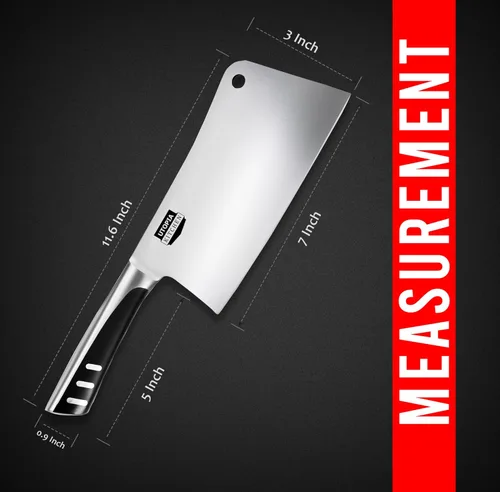 Miniatura 2 de Utopia Kitchen Cuchillo Cleaver de 7 pulgadas de Acero Inoxidable Cuchillos de Chef Carnicero para Carne, Verduras Cuchillo de Chef de Cocina