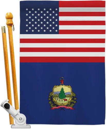 Miniatura 11 de US Vermont Garden House Flags Kit Americana States USA American Territories Republic Country Particular Area Small Decorative Gift Yard Banner