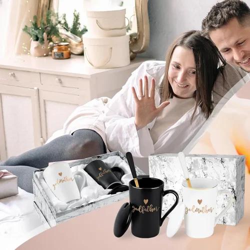 Miniatura 2 de YHRJWN Regalo de Propuesta para Padrinos, Taza de Café para Madrina y Padrino, Regalos de los Ahijados para los Padrinos, Regalos para Padrinos